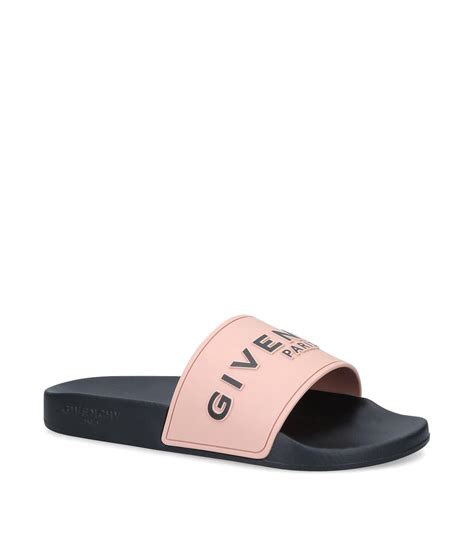 givenchy pink logo pool slides
